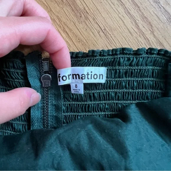 Reformation Lissa dress in forest green - Picture 5 of 6